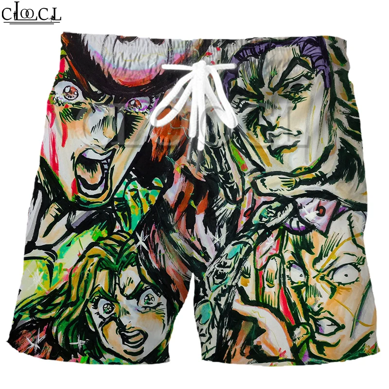 Шорты CLOOCL мужские с 3D принтом аниме невероятные приключения Джоджо Модные