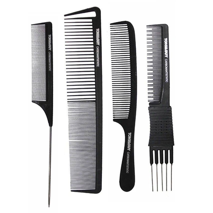 Профессиональная 8 шт. Парикмахерская карбоновая Расческа для стрижки