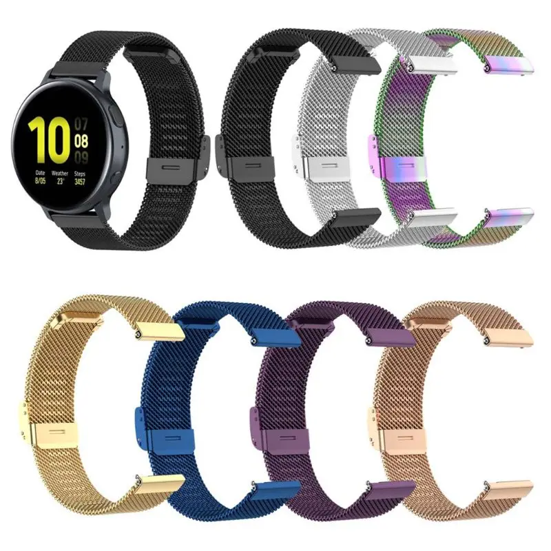 Сетчатый плетеный браслет из нержавеющей стали для часов быстросъемный ремешок