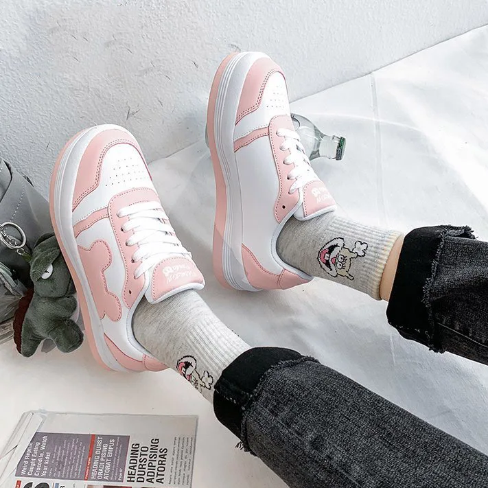 

Casual Sneaker Women's Platform casual Shoes pink Tennis Girly Cute Smart Fashion Female Vulcanize Flats autumn 2021