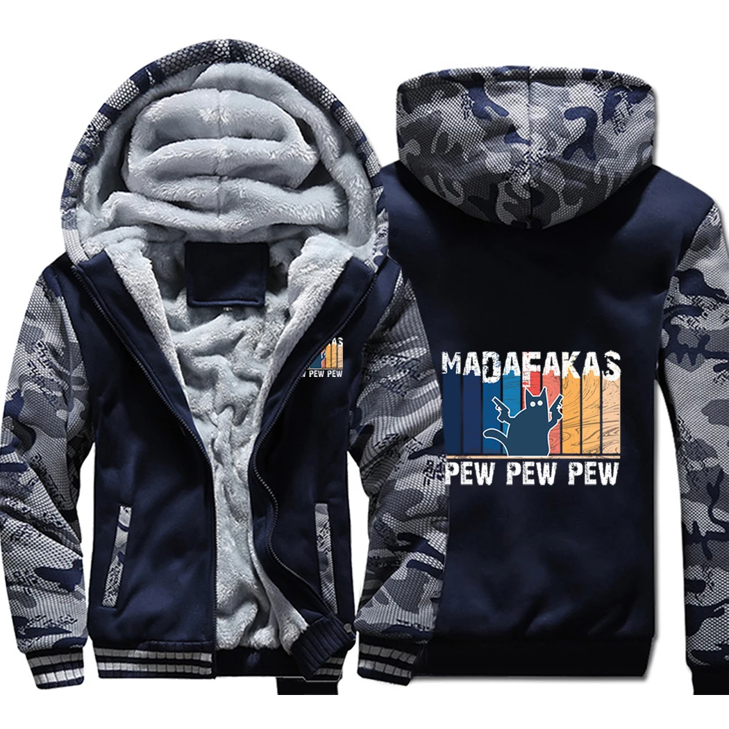 

Kawaii Pew Pew Madafakas Anime Funny Cat Cats Raglan Thick Hoodies Top Men Jackets Winter Warm Sweatshirt Printed Raglan Coats
