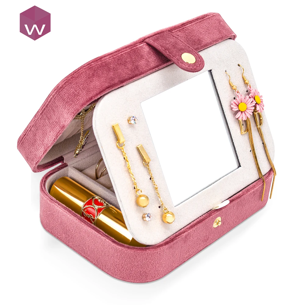 Ring Earring Necklace Jewellery Case Travel Jewelry Box Leather Jewelry Organizer