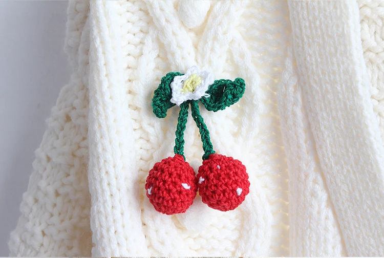 Mori Girl Винтажный стиль длинный женский кардиган японский милый Вишневый Женский