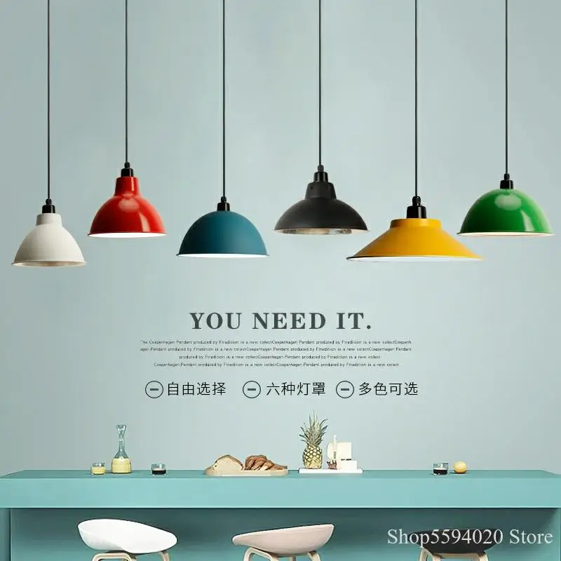 

Modern Simple Meal Pendant Lamp Industrial LED Hanging Light Fixture for Living Room Bedroom Iron Indoor Lighting Home Decor