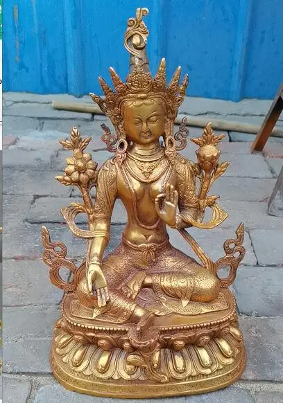 Бесплатная доставка коллекционный Бронзовый 36 см Тибет тибетская бронзовая с