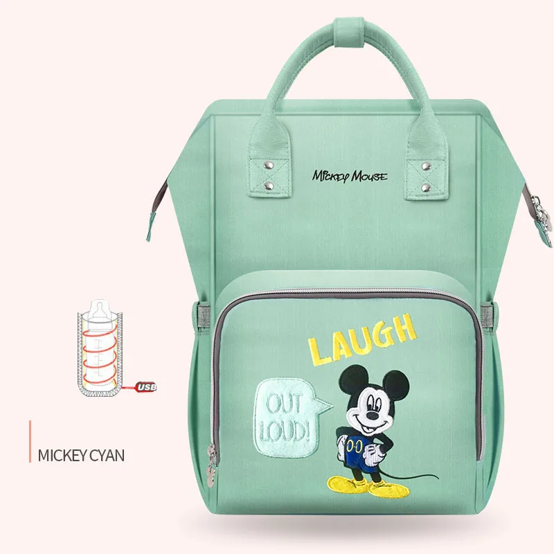 Disney Микки детские пеленки сумка рюкзак для мамы Мода Многофункциональная Сумка для коляски большой емкости детские подгузники сумка органайзер