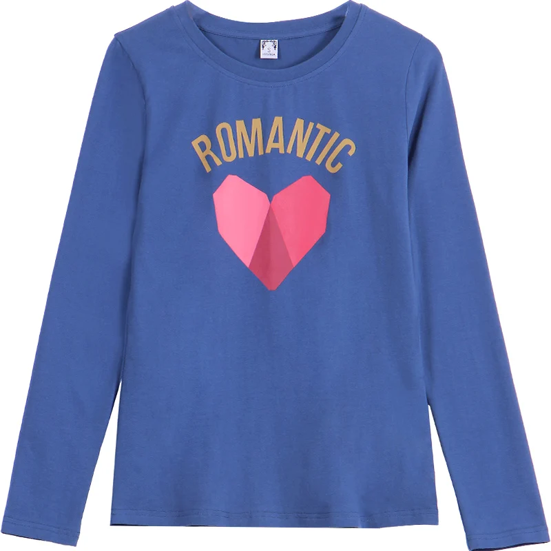 

New Autumn T-Shirt Women Tops Long Sleeve Woman TShirts Letters Cotton Casual T-Shirts For Women Basic Blue Winter Tops Tees