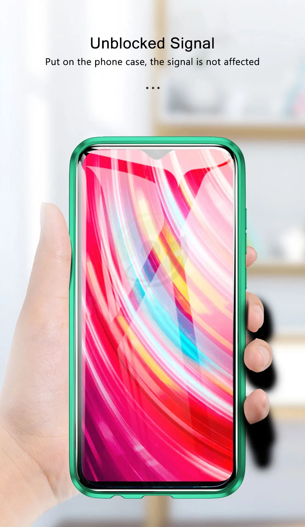 Магнитный стеклянный чехол для Xiaomi redmi note 8 pro, двойной чехол из закаленного стекла, Металлическая магнитная адсорбционная Крышка для redmi note 8