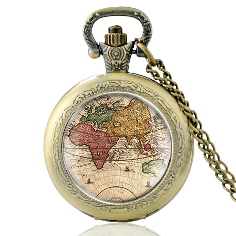 Старинные дизайнерские стеклянные кварцевые карманные часы с кабошоном в виде
