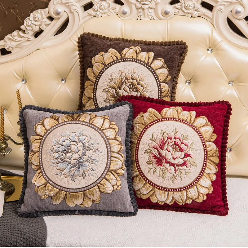 Европейский стиль тисненая жаккардовая винтажная Цветочная декоративная
