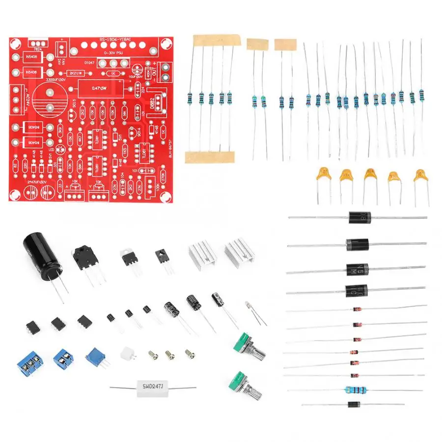 DC Регулируемый источник питания DIY Kit 0-30V 2mA-3A регулируемый ток ограничения защиты для школы, школы, образования, лаборатории