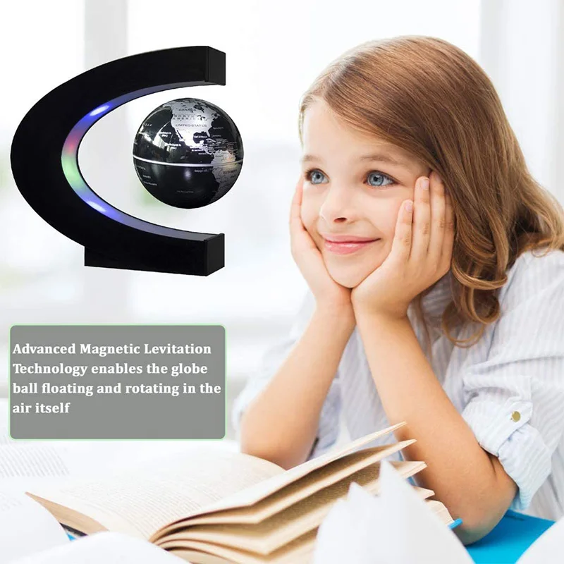 Светодиодная плавающая магнитная левитация глобус Карта мира электронные
