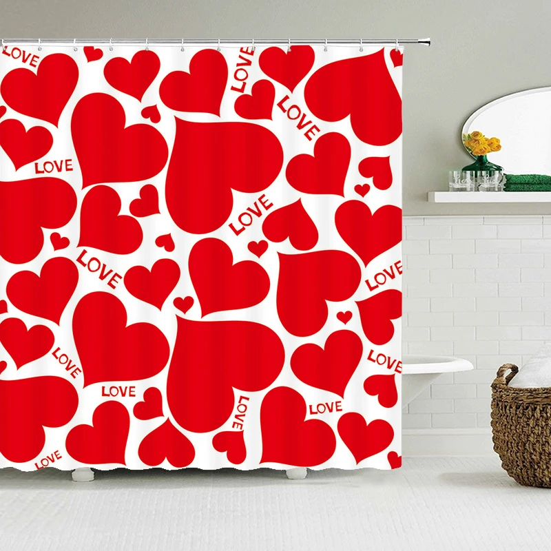 Занавеска для душа с 3d принтом цветов Штора ванной комнаты Современная