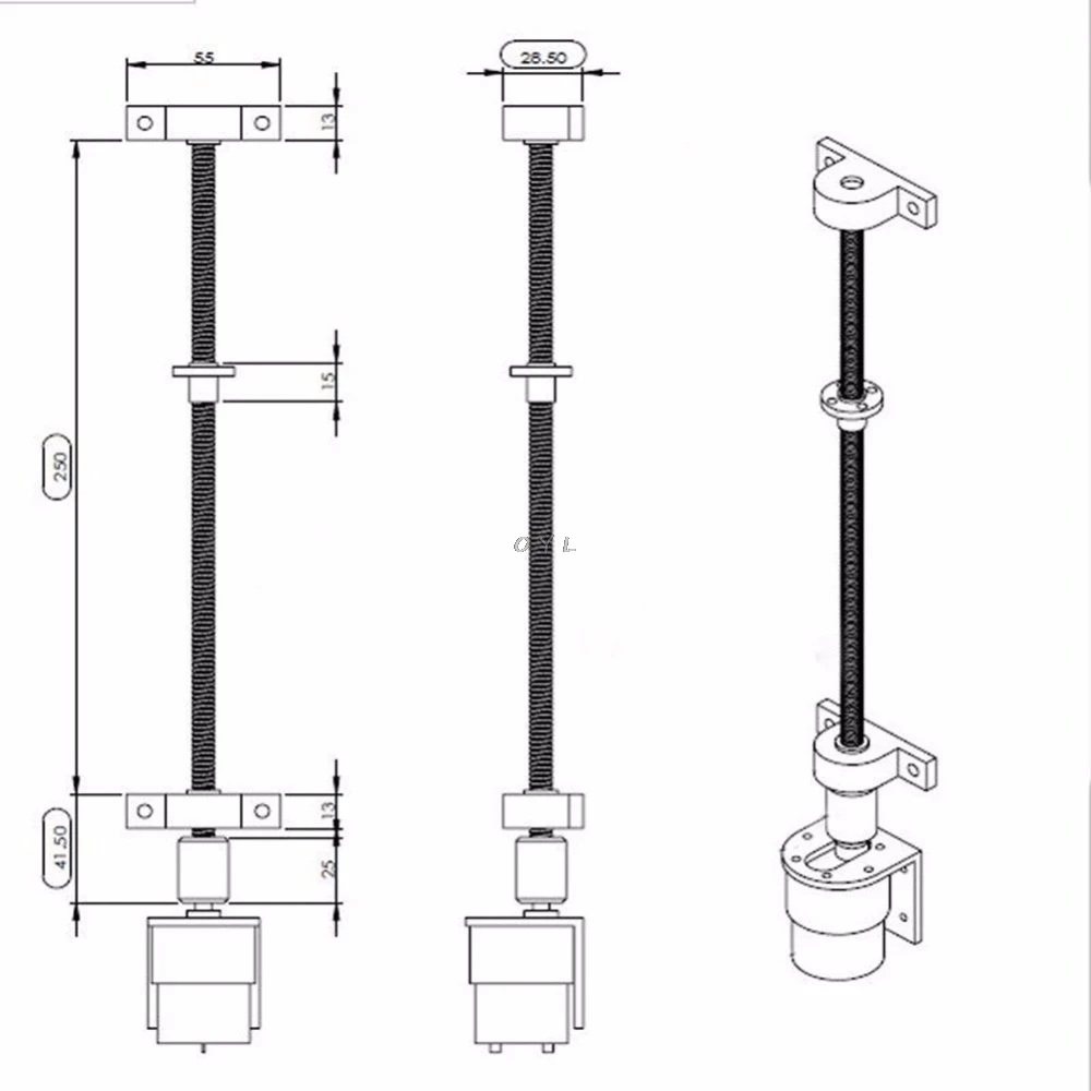 8 мм Acme резьбовой стержень из нержавеющей стали Leadscrew + T8 гайка для ЧПУ 3D принтера