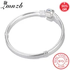 С сертификатом весь твердой 925 серебро оригинальный браслет используется для подвескиБисер с серебряной нитью, бледно-925 цепи, сделай сам, ювелирное изделие для женщин подарок