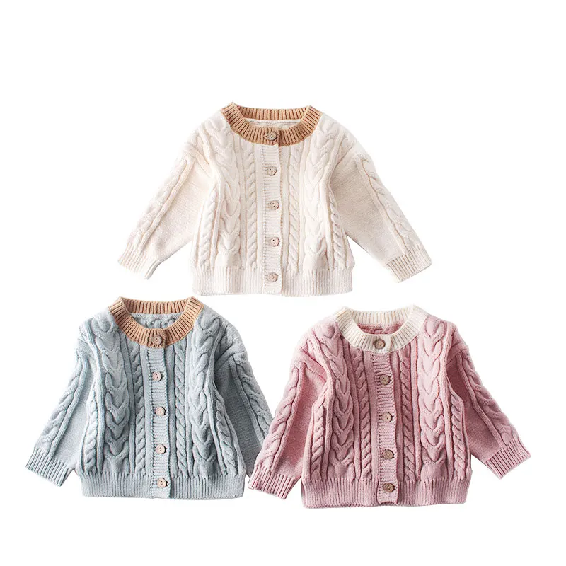 Свитер для маленьких мальчиков и девочек трикотажное хлопковое мягкое пальто с