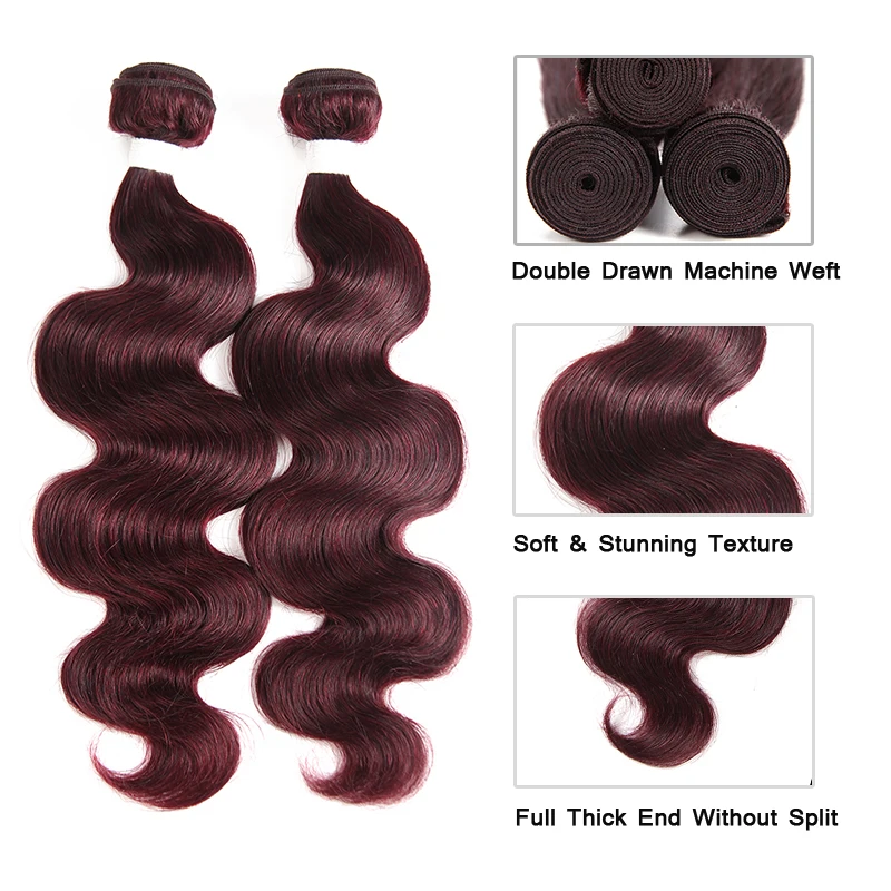 Бразильские волосы Remy волнистые пряди #613/#4/#33/#30/#27/# 99J/# BURG 1 шт. человеческие для
