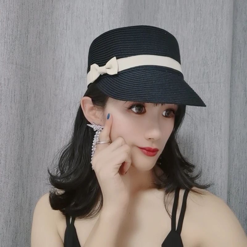 Военные Шляпы Козырьки весна лето женская Британская мода шляпа путешествия