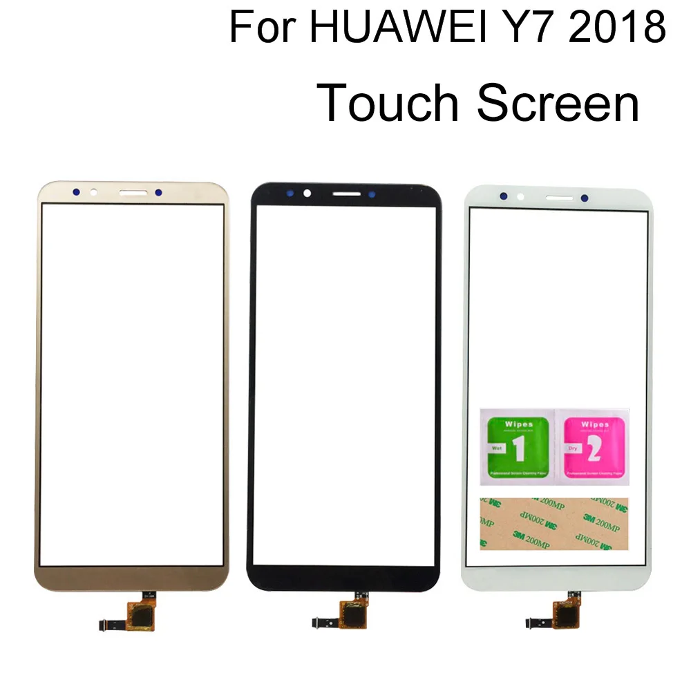 

Mobile Touch Screen Glass For HUAWEI Y7 Prime 2018 / Y7 Pro 2018 / Y7 2018 Digitizer Panel Sensor Tools 3M Glue Wipes
