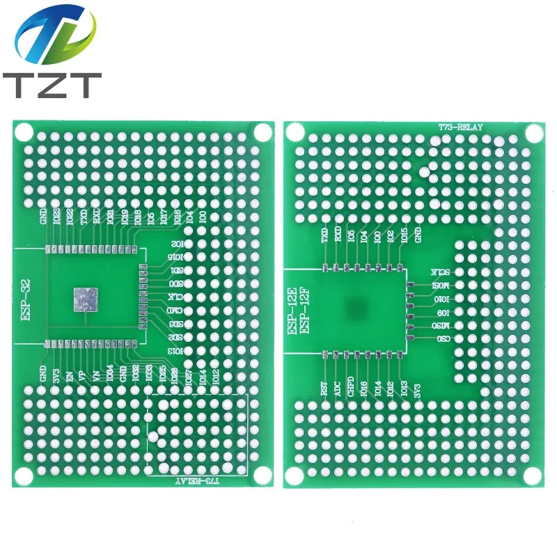 Двухсторонняя Прототипная печатная плата 5x7 см макетная для реле Arduino ESP8266 Wi-Fi Φ
