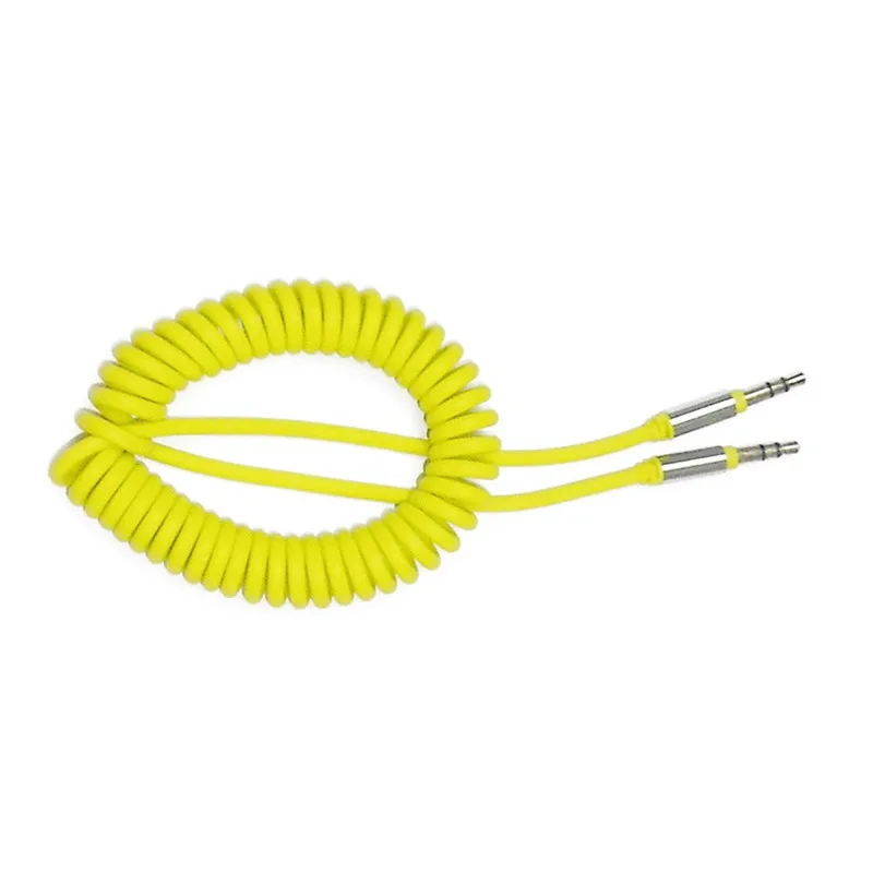 

Auxiliary Coiled Stereo Audio Cable Cord Stereo 1Pcs 3.5 mm Car AUX Audio Male to Male Portable Cable for PC Phone Male #257657