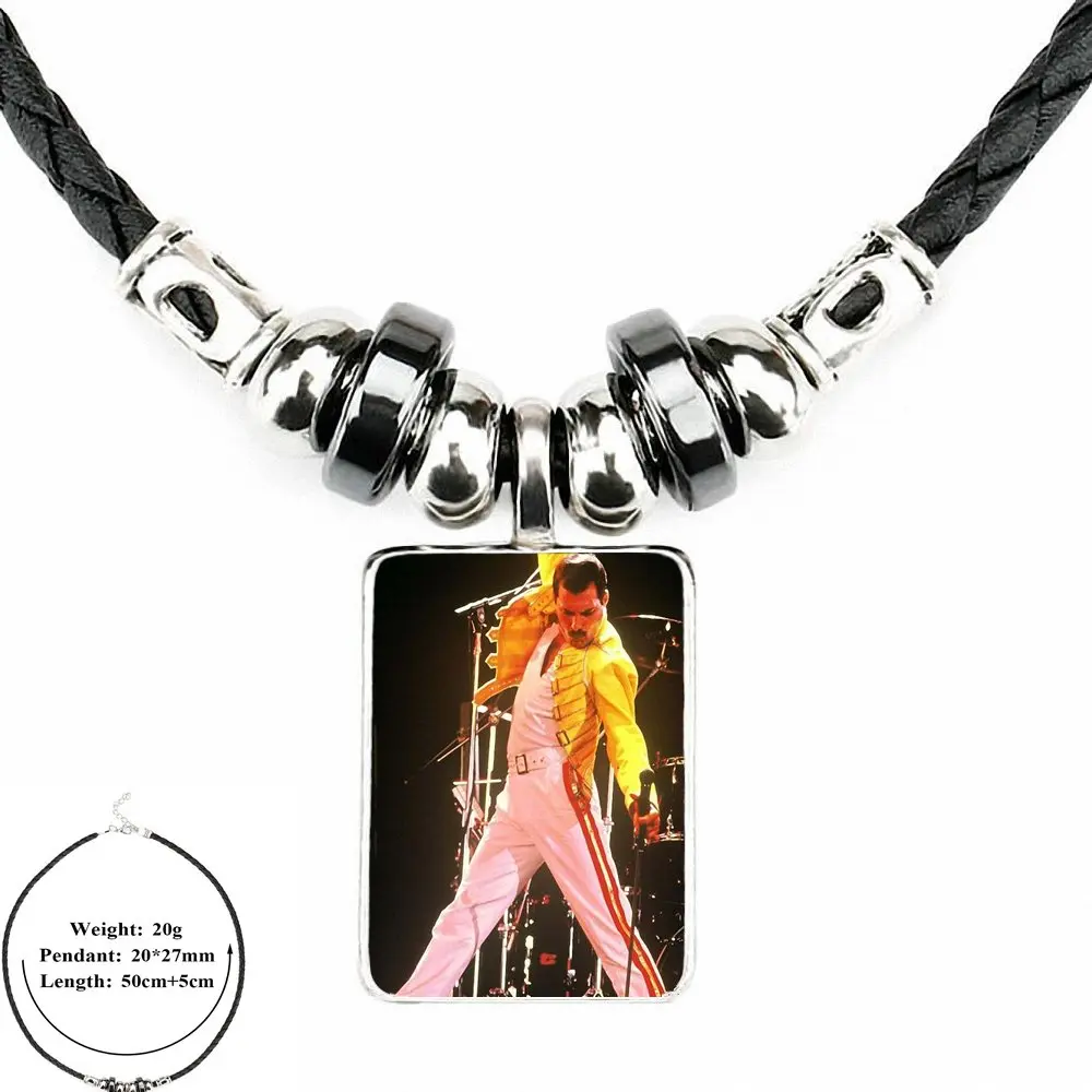 as picture EJ Glaze Coque queen Фредди Меркьюри черная кожаная подвеска-бусы ювелирные изделия с бриллиантами кулон кристалл для женщин подарок для девочек - Окраска металла: as picture