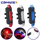 Светильник ний светодиодный фонарь для велосипеда, зарядка через USB, предупреждающий мигающий свет для горного велосипеда, аксессуары для езды в ночное время