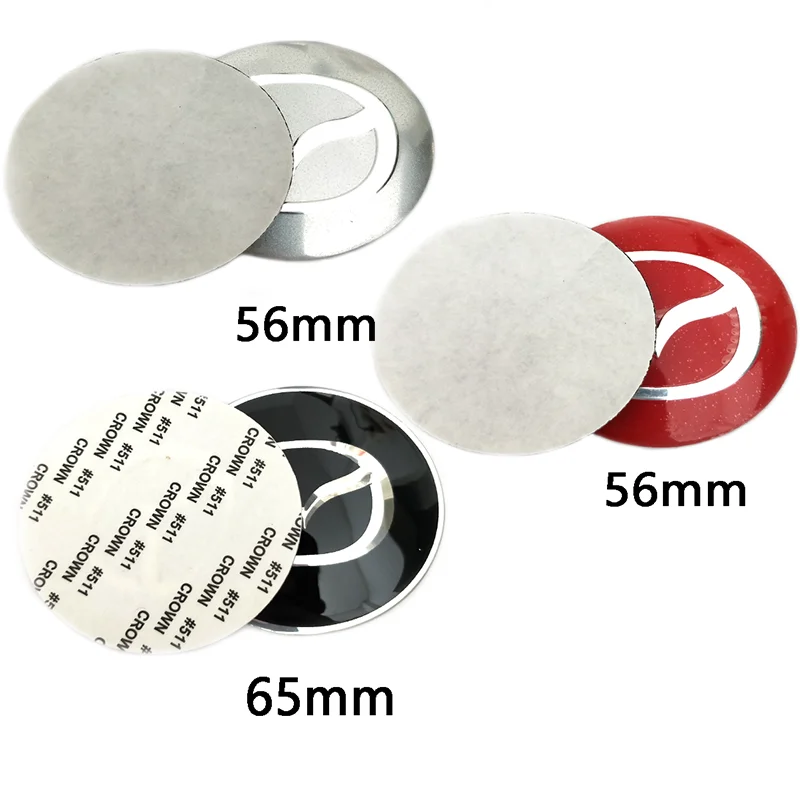 4 шт 65 мм 56 Колпаки Ступицы Стикеры центра колеса переводная картинка для Mazda