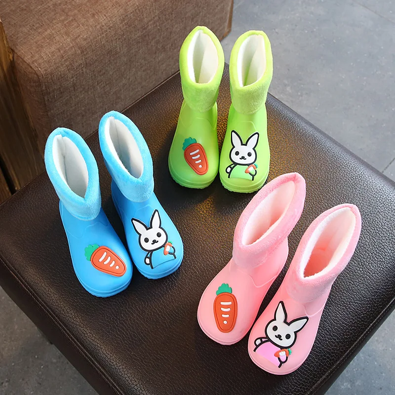 Детские непромокаемые резиновые сапоги ПВХ противоскользящие для начинающих