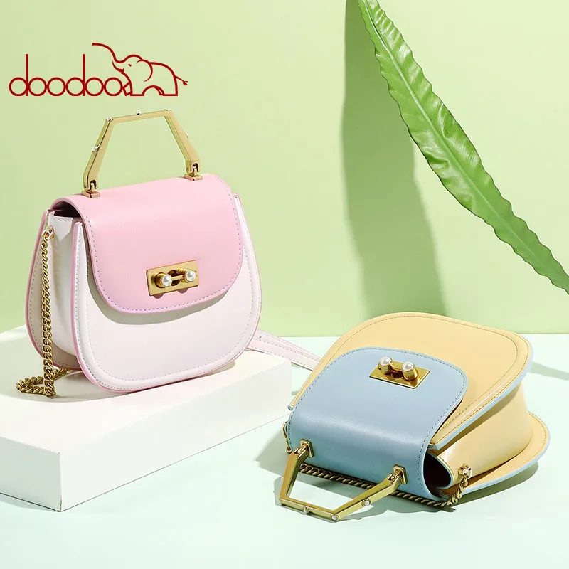 Женская сумка DOODOO новинка весны и лета 2020 модная седло популярного цвета в форме