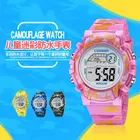 Новые темно-синие камуфляжные детские часы светодиодные Цветные мигающие цифровые водонепроницаемые электронные часы детские часы подарки на день рождения