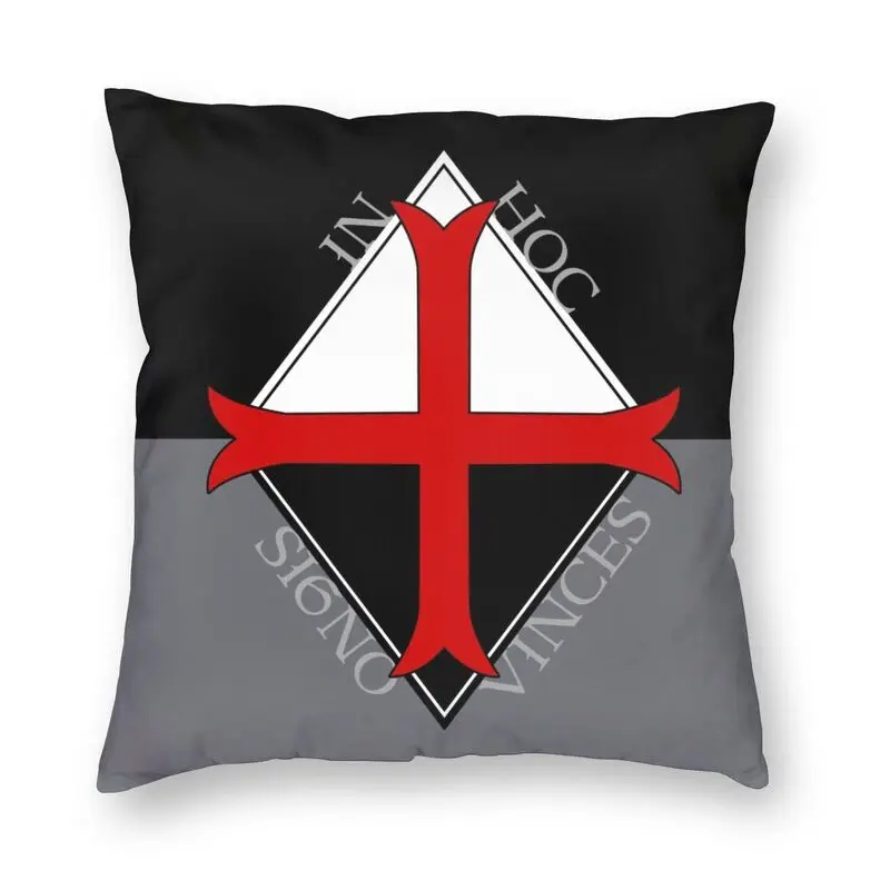

Яркие Рыцари Templar средневековая эмблема квадратная наволочка для подушки домашняя декоративная наволочка для дивана с крестом Deus вулт для ...