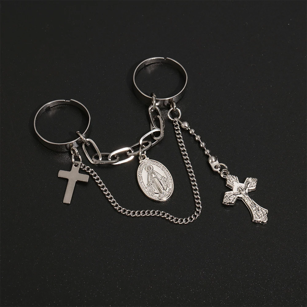 Модные металлические панк крутые хип-поп Многослойные Регулируемые цепочки с