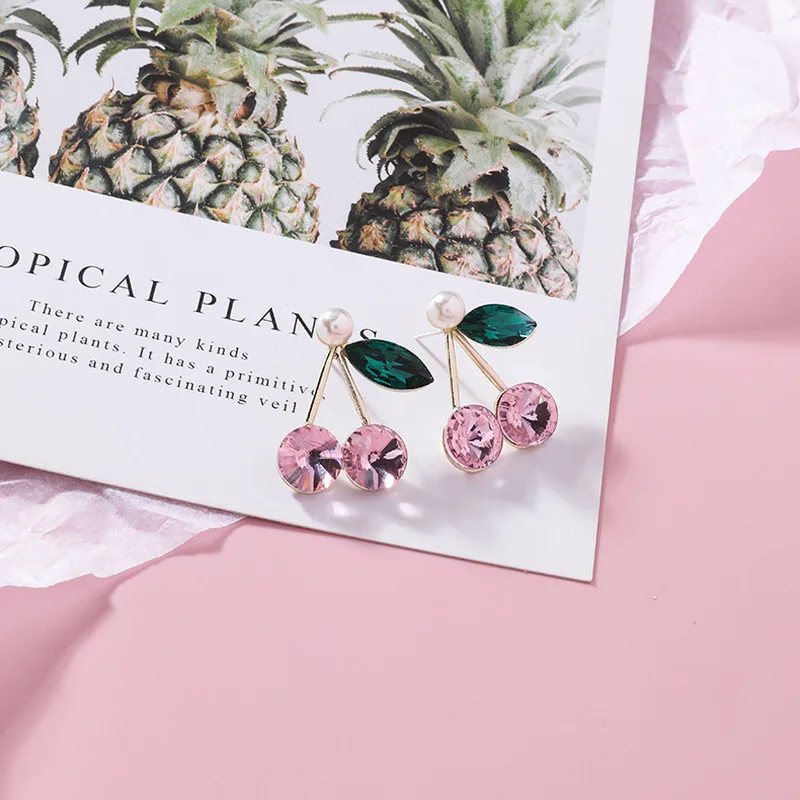 Новинка 2019 корейские серьги Имитация драгоценного камня ананас из кристаллов