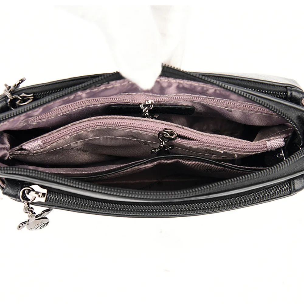 

2020 Women Vintage Letter Crossbody Bag Genuine Leather Solid Color Purse and Handbags Lady Casual Travel Shoulder Messenger Bag