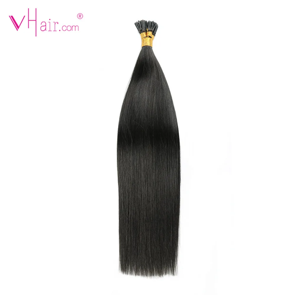 VHair I Tip человеческие волосы 100% настоящие Remy fusion для наращивания 16 дюймов 1 г/локон