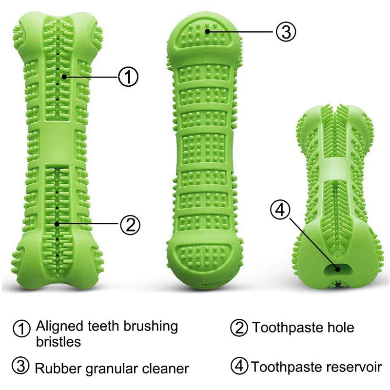Dog Toothbrush Bite Resistant Chewing Hygiene Oral Cleaning Teeth Toy SDF-SHIP |