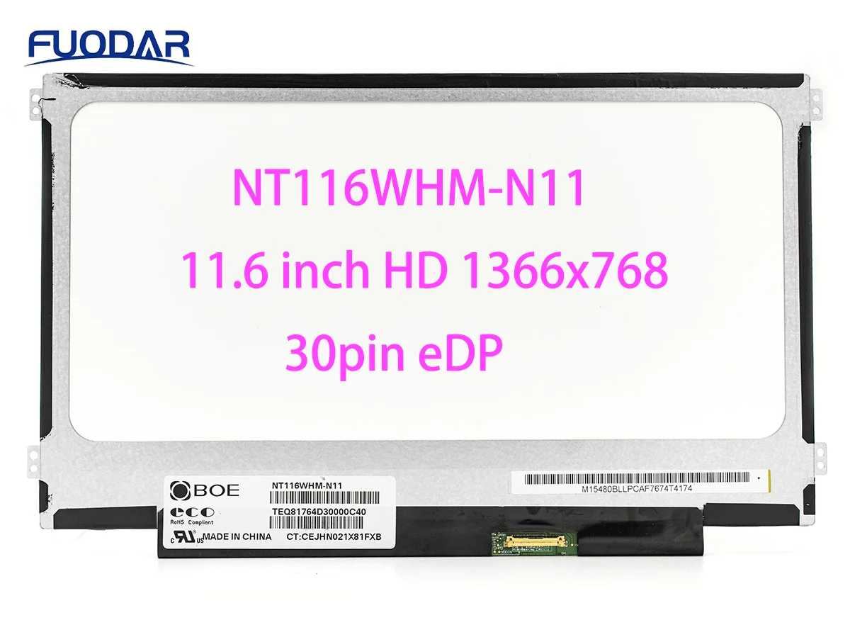 

11,6 дюймов, HD 1366x768, 30 контактов, фотографический ЖК-экран, фотография, модель xtn01.0, светодиодная матричная панель дисплея