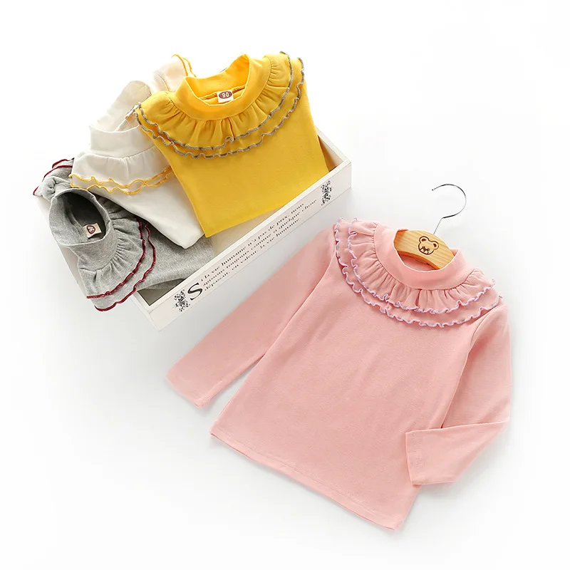 

Baby Girls Clothes Autumn Winter T-shirt Striped Pure Cotton Undershirts Kids Top Girls Clothing Children Shirts For Girls