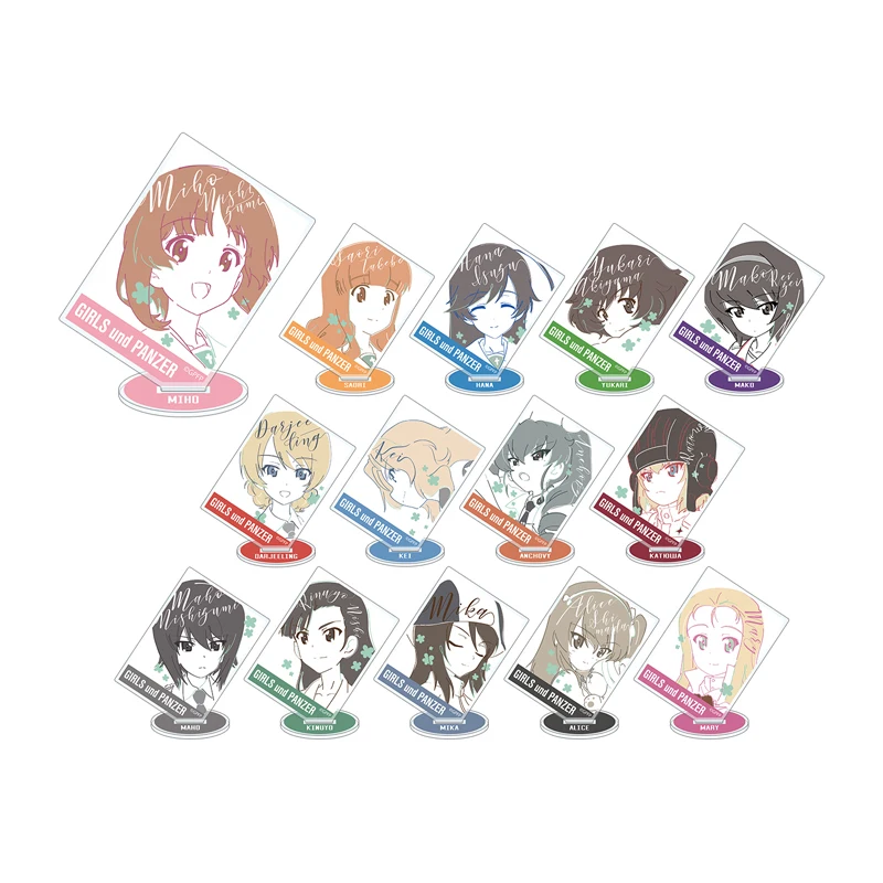 

BANDAI GIRLS Und PANZER финальная глава, Летта-граф, акриловые маленькие стоячие тарелки, фигурки, украшения, периферийные товары, модели игрушек