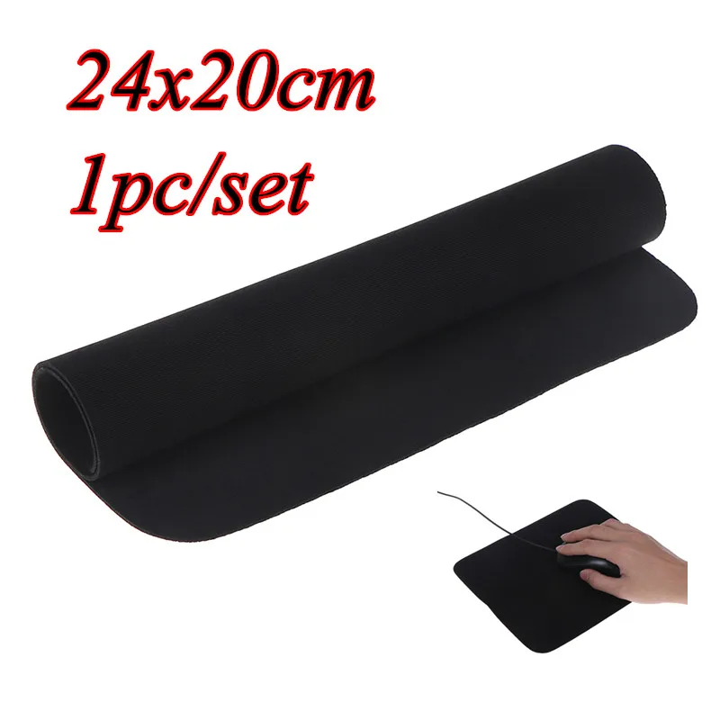 

24x20cm Gaming Mouse Pad Antislip Speed/control Locking Edge Black Mouse Pad