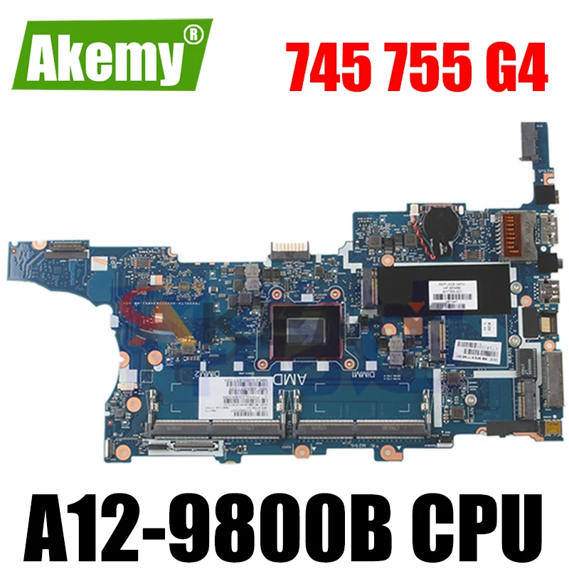 

Akemy 915915-601 материнская плата для ноутбука HP EliteBook 745 755 G4 Тетрадь ПК 915915-001 аккумулятор большой емкости 6050A2834601-MB-A01 материнская плата A12-9800B