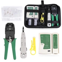the latest style lan tester rj45 crimping tool portable lan network repair tool kit cable tester and pliers crimping tool