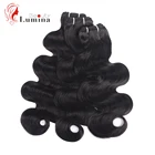 Двойные вытянутые волосы волнистые пряди бразильских 100% человеческие волосы пряди с закрытием натуральные черные волосы волнистые волосы, для придания объема для Для женщин