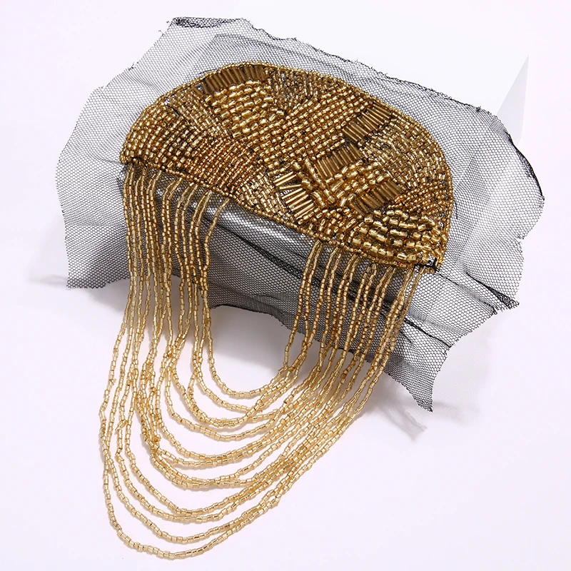 Yhpup модный сценический бисер ручной работы с кисточками булавки на плечи