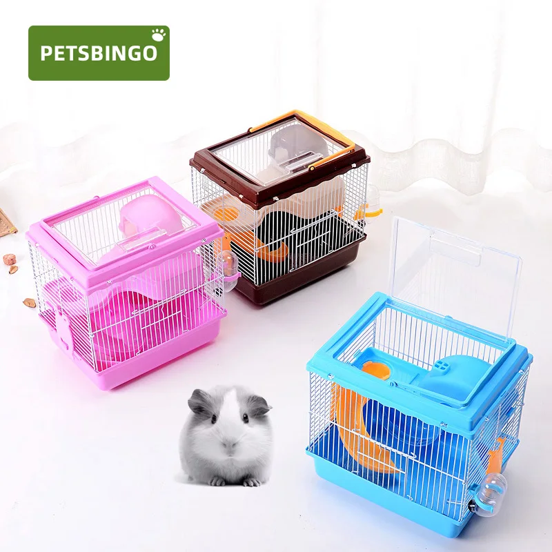 Переносная клетка для домашних животных хомяка Двухслойное прозрачное гнездо