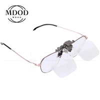 head mounted glasses clip on magnifying glass 2 times acrylic optical lens high definition elderly reading book reading reading