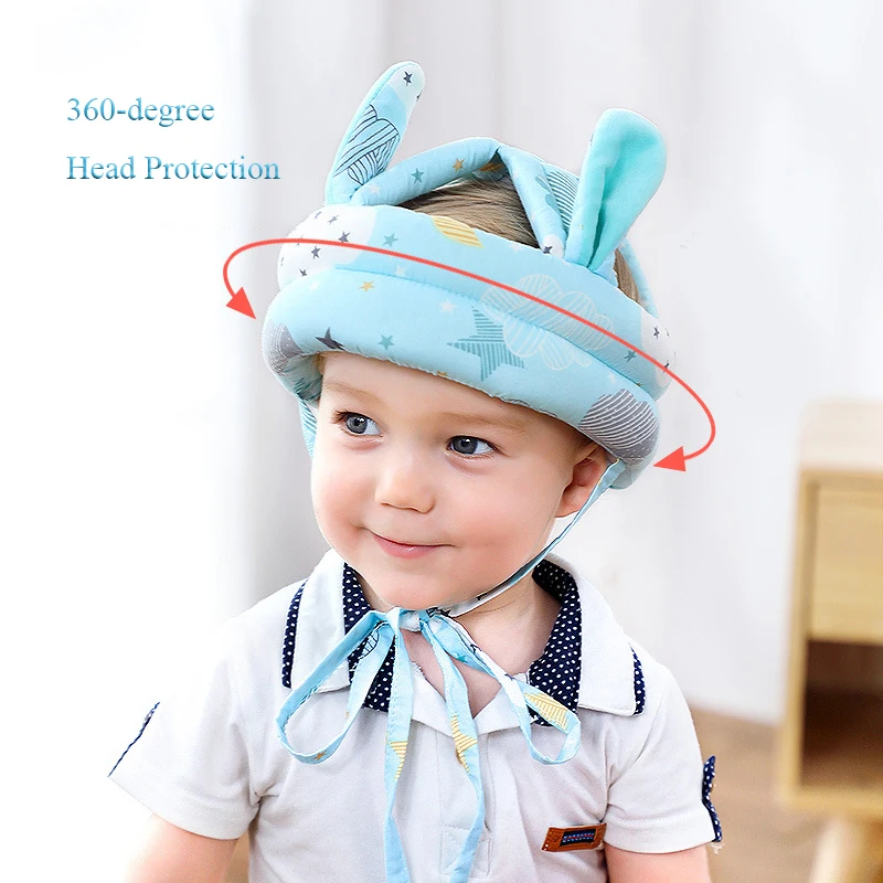 Gorro de seguridad antica&iacute;da para ni&ntilde;os, reposacabezas, suave, para aprender a caminar-1