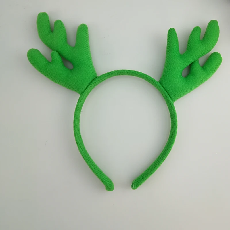 Красный зеленый олень Олень Рога головная повязка реквизит для косплея