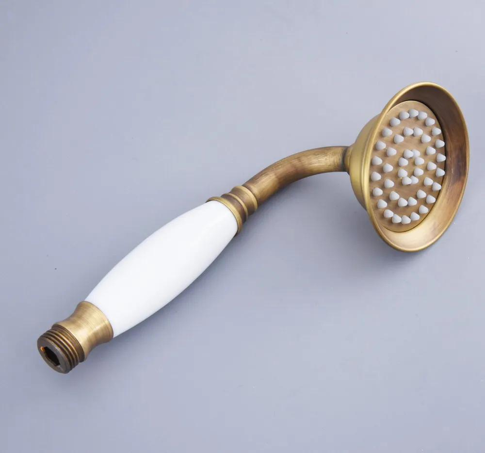 

Antique Brass Telephone Style Bathroom Shower Head Water Saving Hand Held Shower Head Spray Lhh112